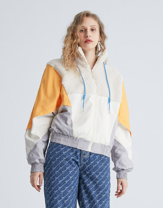 컬러믹스 스트링 집업 자켓