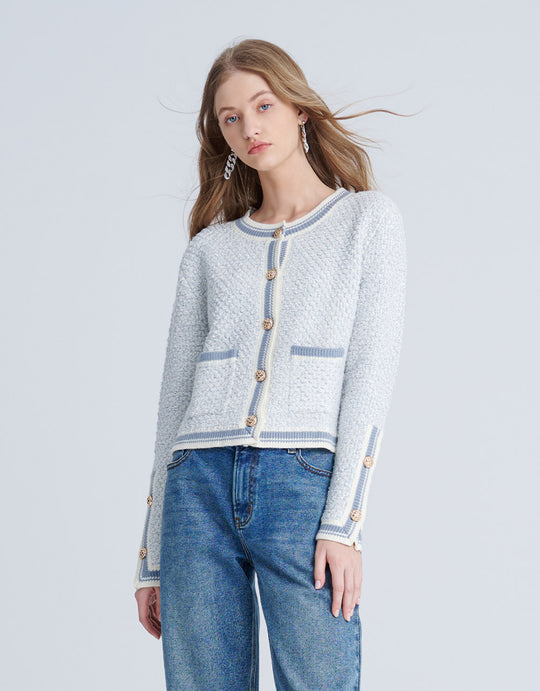 트위드데코 컬믹스 가디건