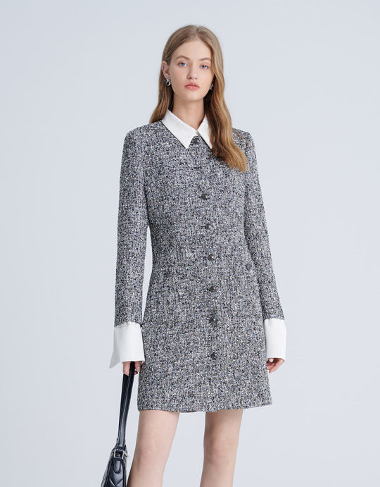 페이크 투피스 싱글 브레스트 오버코트