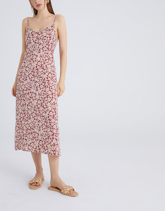 슬리브리스 U넥 A라인 드레스