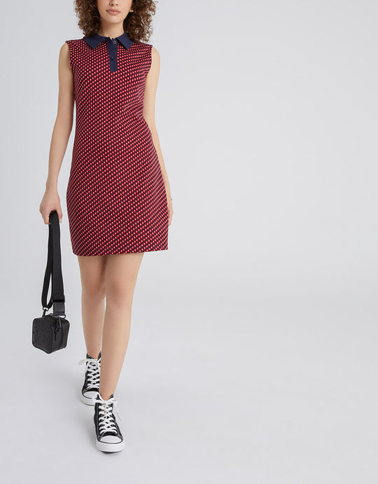 플로럴 슬리브리스 니트 드레스