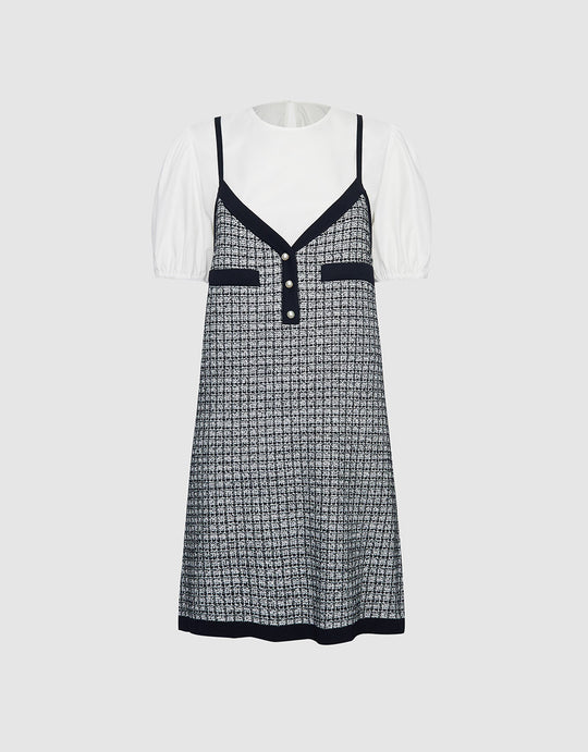 크루넥 니트 드레스