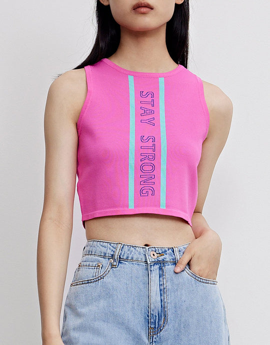 크루넥 중간 길이 니트 뷔에스트