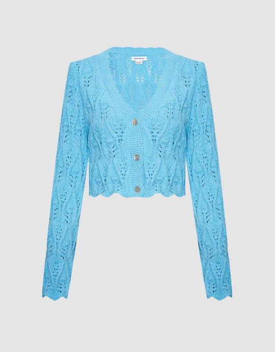 포인텔 버튼업 니트 카디건