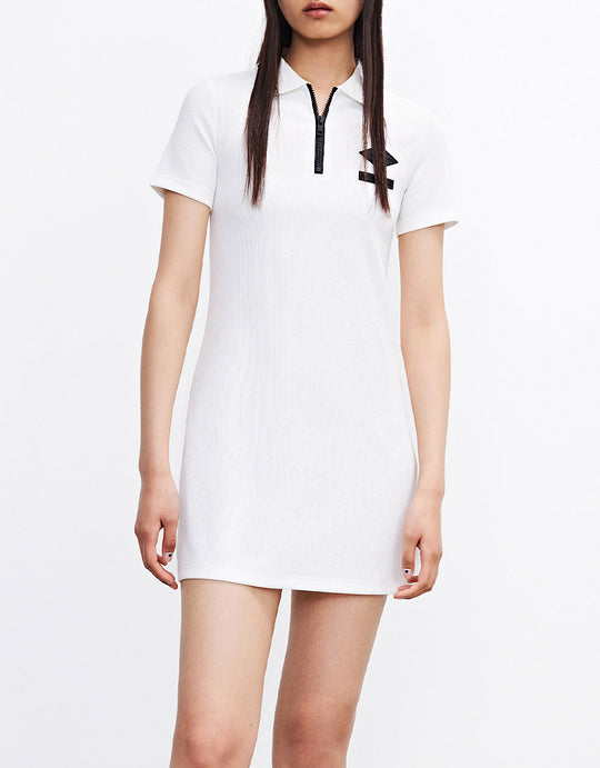 캐주얼 라펠 스키니 드레스