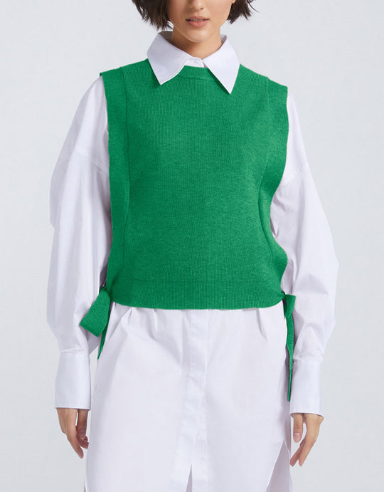 크루넥 미디엄 니트 베스트