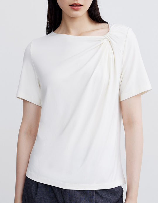 꼬임 포인트 루즈핏 티셔츠