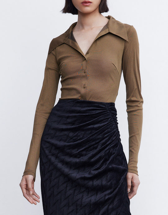 버튼업 라펠 셔츠