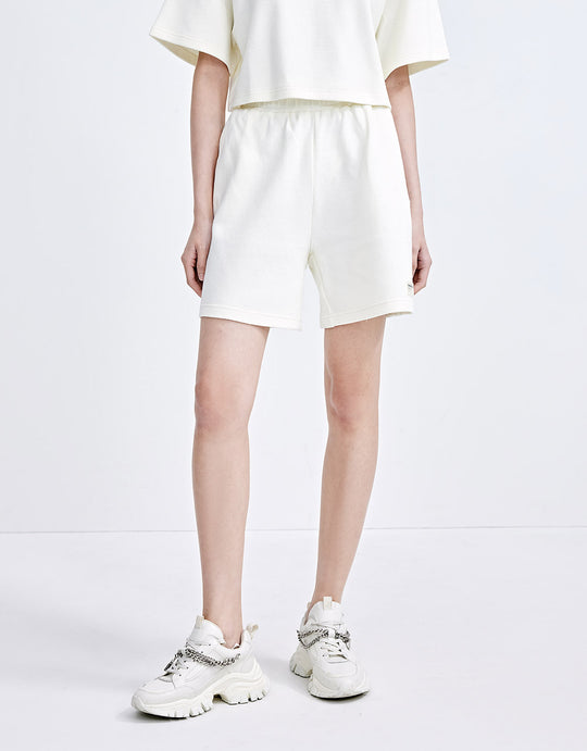 엘라스틱 웨이스트 니트 쇼츠