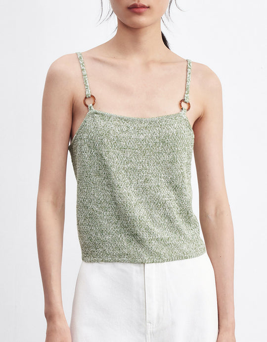 스퀘어넥 니트 뷔에스트