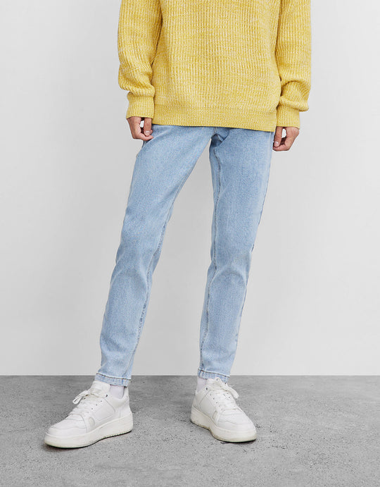 워싱 슬랜트 포켓 진