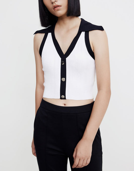 V넥 니트 뷔에스트