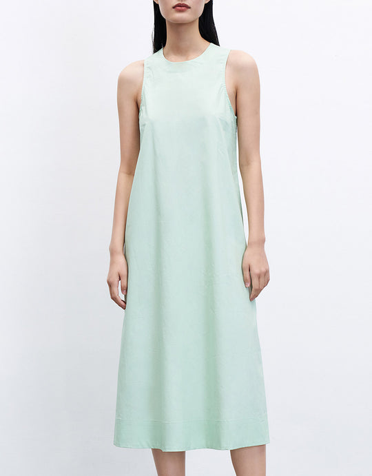 슬리브리스 백리스 A라인 드레스