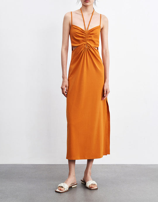 슬리브리스 스트레이트 드레스