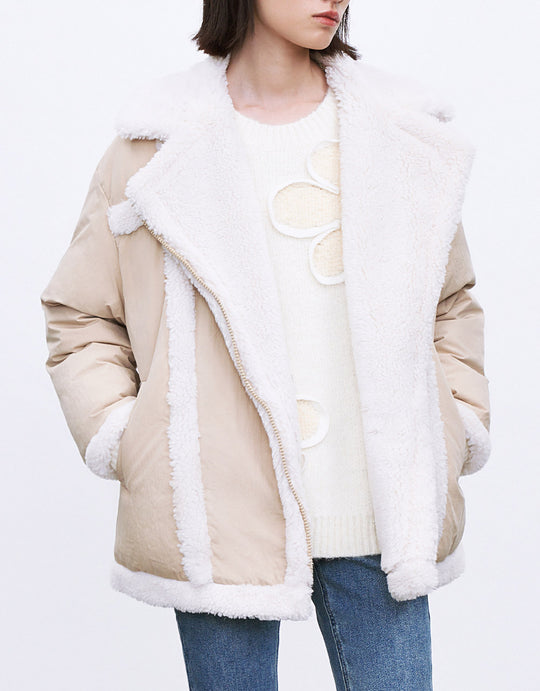 플러피 트리밍 겨울 코트