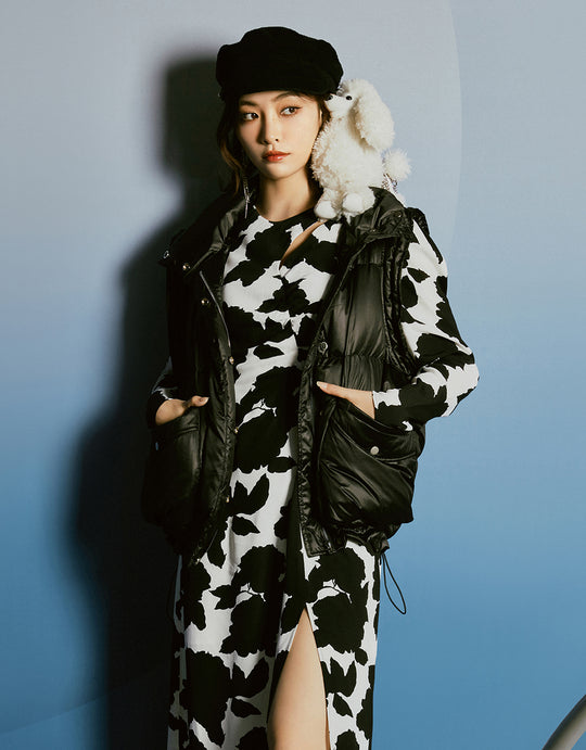 집업 따뜻 오리털 패딩 조끼