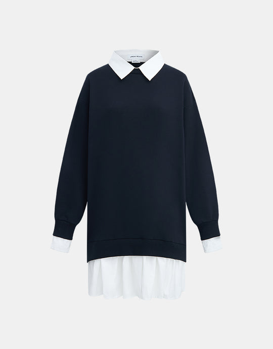 페이크 투피스 맨투맨 원피스 