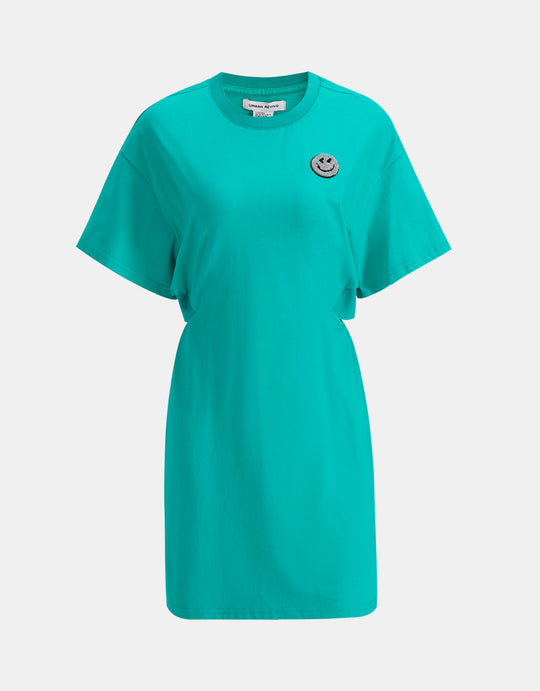 컷 아웃 백 스마일 페이스 디테일 드레스