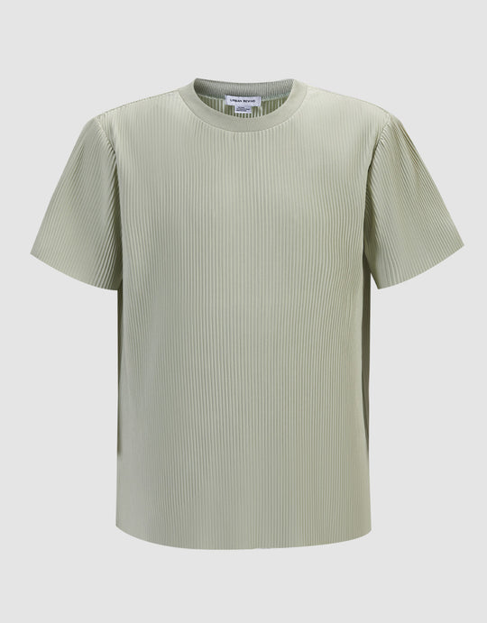 플레인 텍스처 반팔 탑