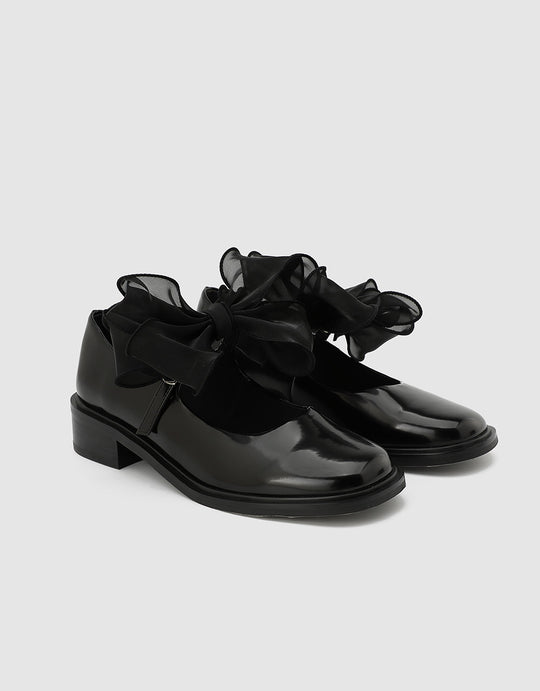 보우 디테일 메리제인 플랫