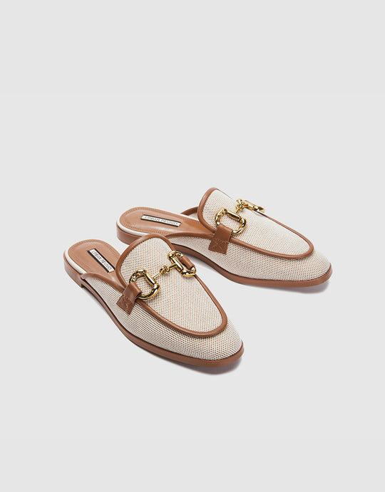 메탈 단추 라운드 슬리퍼