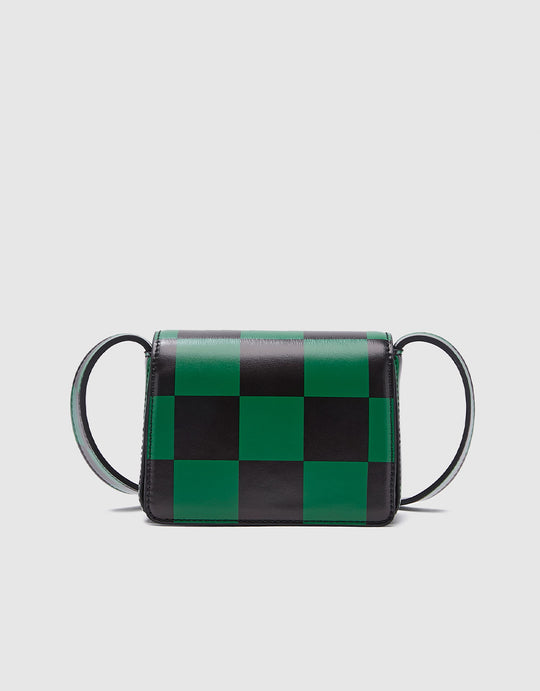 체크무늬 크로스바디 미니 백
