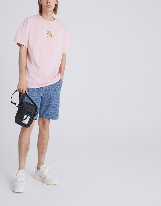 타이거 디테일 크루넥 티셔츠