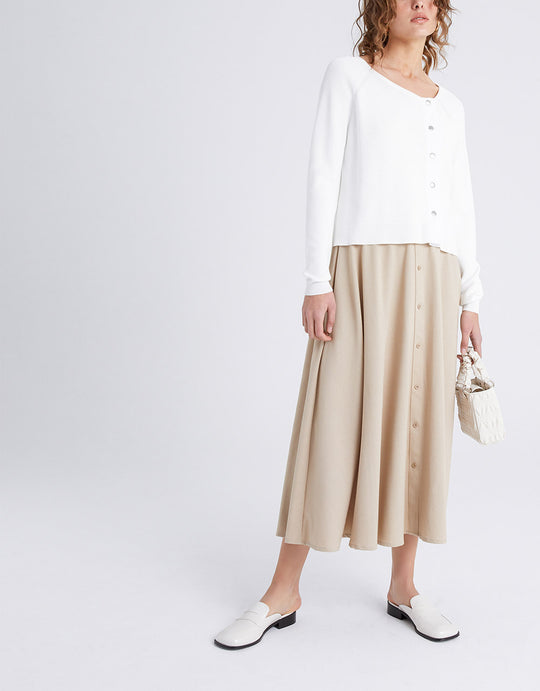 플레인 버튼업 가디건