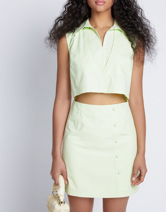 슬리브리스 라펠 셔츠 드레스