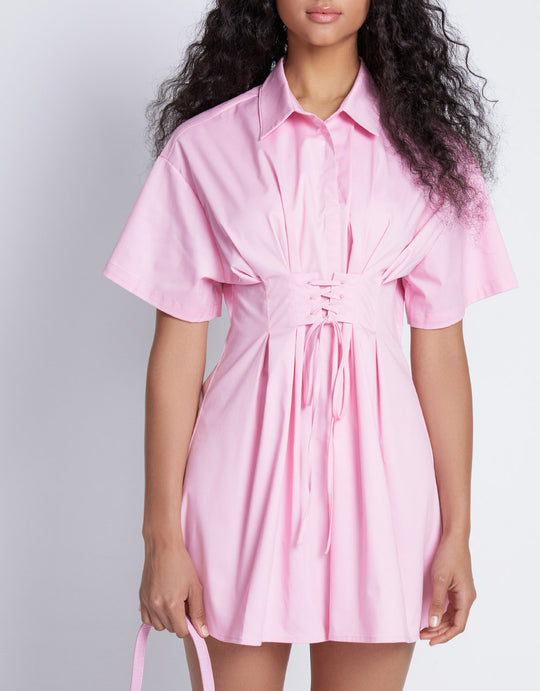 드로스트링 셔츠 드레스