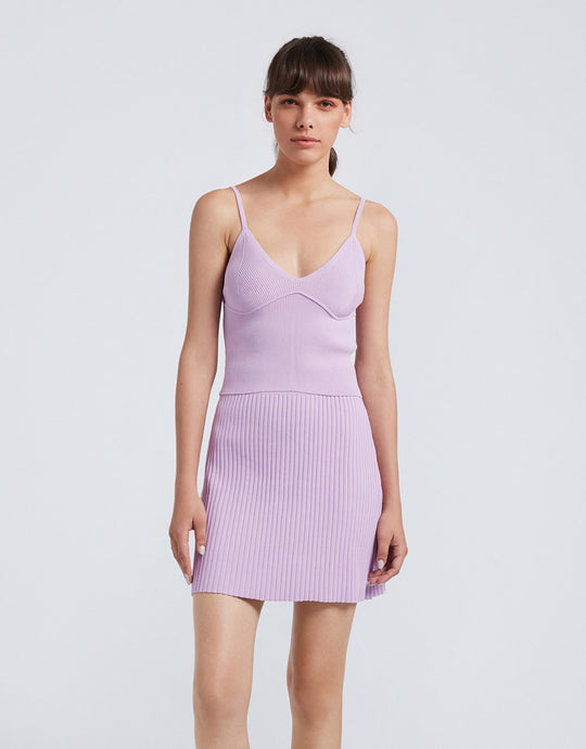 V넥 니트 탱크탑