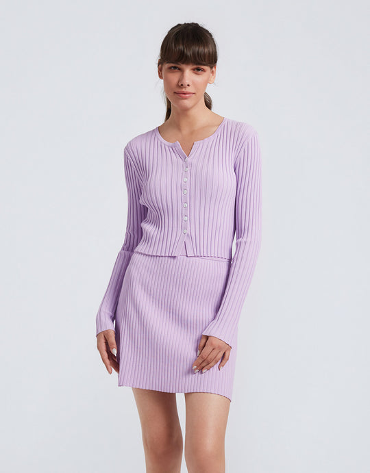 버튼업 크루넥 가디건