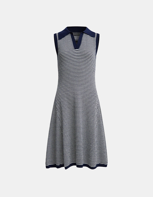 슬리브리스 폴로 니트 드레스