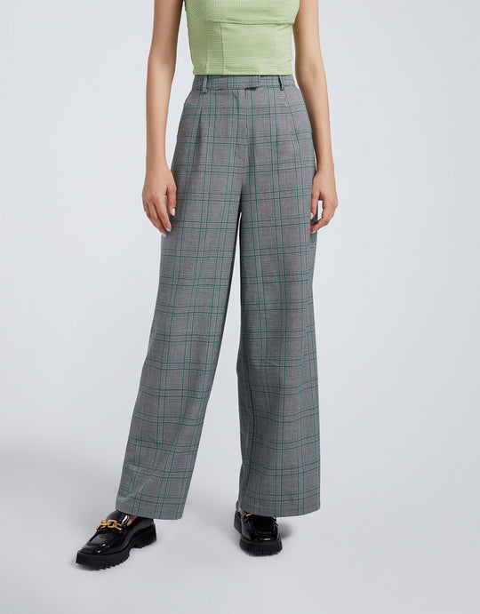 우븐 롱 와이드 팬츠