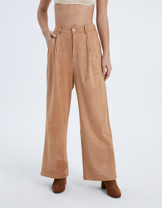 우븐 롱 와이드 팬츠