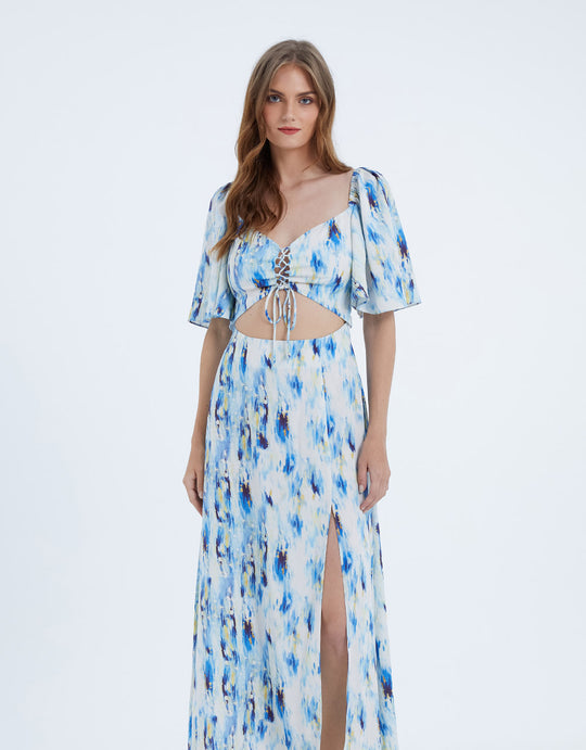 V넥 A-Line 드레스