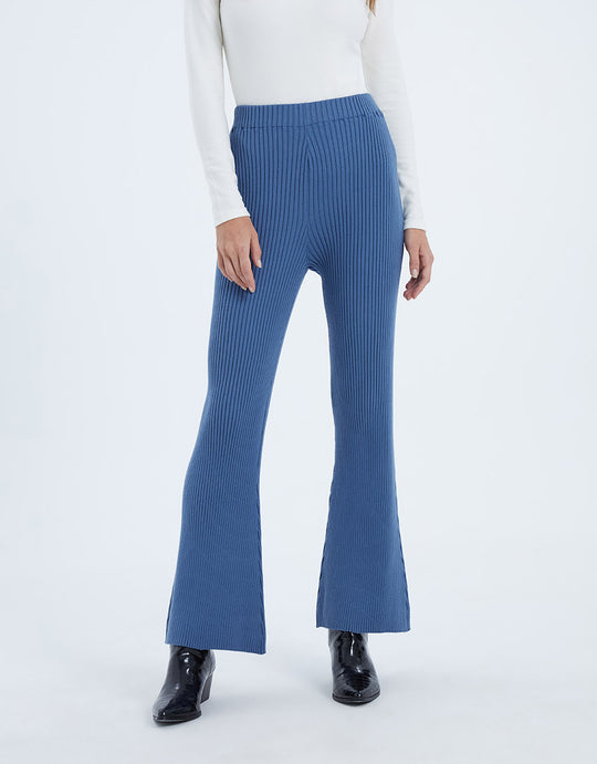 플레어 롱 니트 팬츠