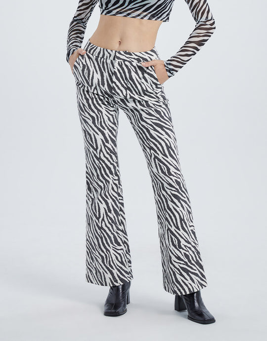 니트 롱 부츠 컷 팬츠