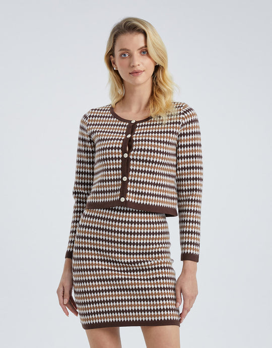 크루넥 니트가디건