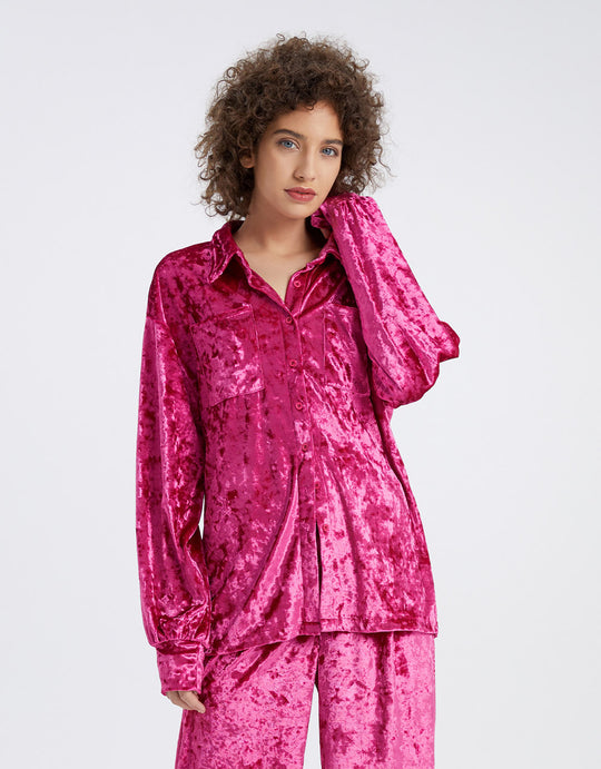 비로드 레트로 라펠 셔츠