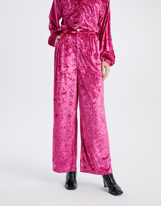 비로드 세트 롱 와이드 팬츠