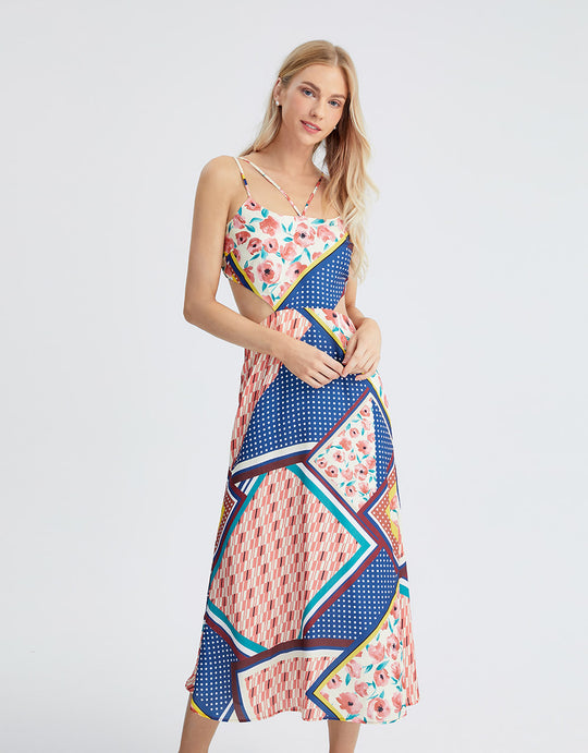 슬리브리스 프린트 Línea A 드레스