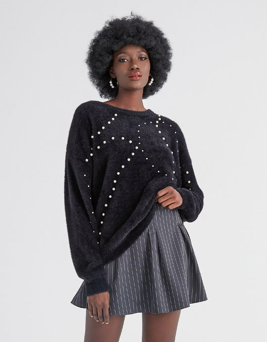 펄 데코 플러피 스웨터