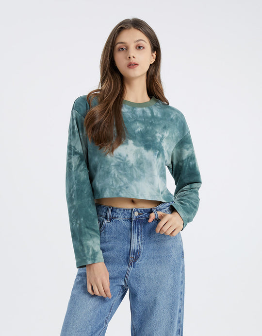 프린트 크루넥 맨투맨