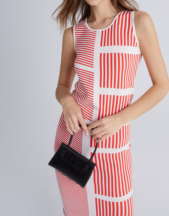 콘트라스트 스트라이프 핏 니트 탱크탑