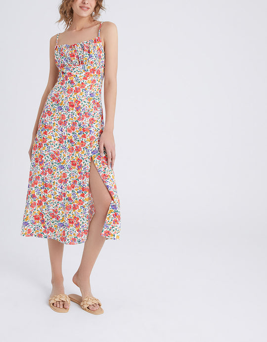 플로럴 프린트 캐미 드레스