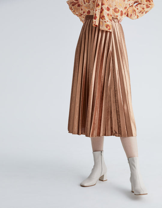 플리츠 롱 스커트