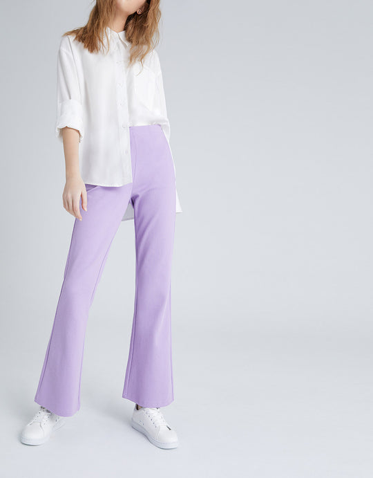 엘라스틱 웨이스트 플레어 레그 팬츠