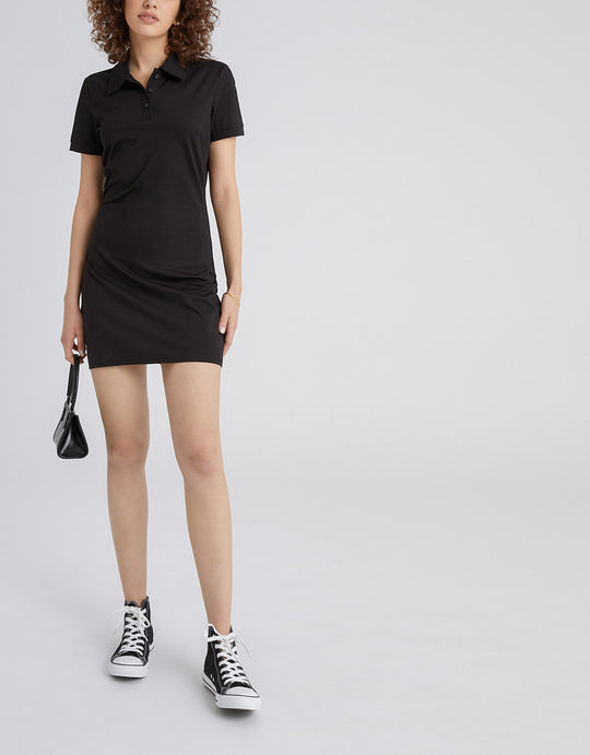 버튼업 니트 드레스