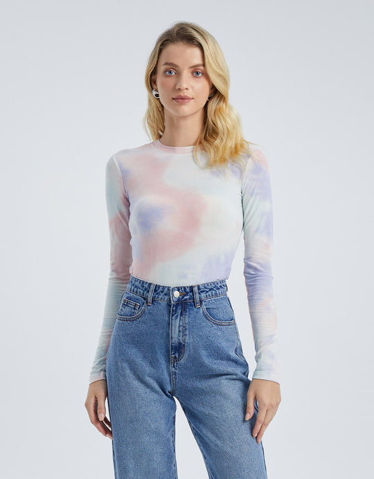 무지개 스키니 티셔츠